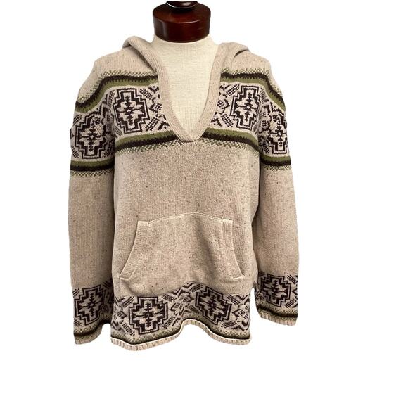 Natural Reflections Hooded Sweater Pullover Size XL Fair Isle Cottage Heritage - Picture 1 of 6